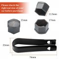 20 Piece Universal 17mm Wheel Lug Nut Bolt Cover Caps With Removal Tool Gray Plastic Protective For Volkswagen Audi Bmw Ford
