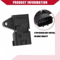 Hihaha No Manifold Absolute Pressure Sensor For Dodge Ram 2500 Crew Cab Pick-up 2008-2010 Durable Plastic 1 Pcs Black