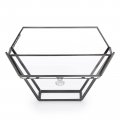 Elldoo Black Glass Coffee Filter Holder Paper Storage Container Dispenser Rack With Dustproof Cover 
