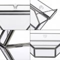 Elldoo Black Glass Coffee Filter Holder Paper Storage Container Dispenser Rack With Dustproof Cover