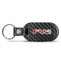 Ipick Image Made For Ford F-150 Fx4 Off Road 100 Real Black Carbon Fiber Tag Style Key Chain