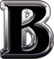 Reflective Black Letter B 