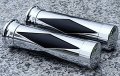 Chrome Diamond Grips For Honda Goldwing 1200 1500 1800 Metal And Rubber Handlebar 1982 To 2026 