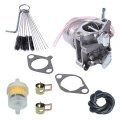 Aumel Carburetor With Fuel Filter Line Clamp Cleaner Tool Kit For Kawasaki Fb460v 4 Stroke Engine 15003-2796 15003-2777