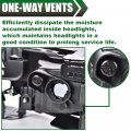 G-plus Fog Light Lamps Kit Compatible With 2013-2015 Honda Accord Sedan Driving W Switch Bulbs Bezel Driver Passenger Pair