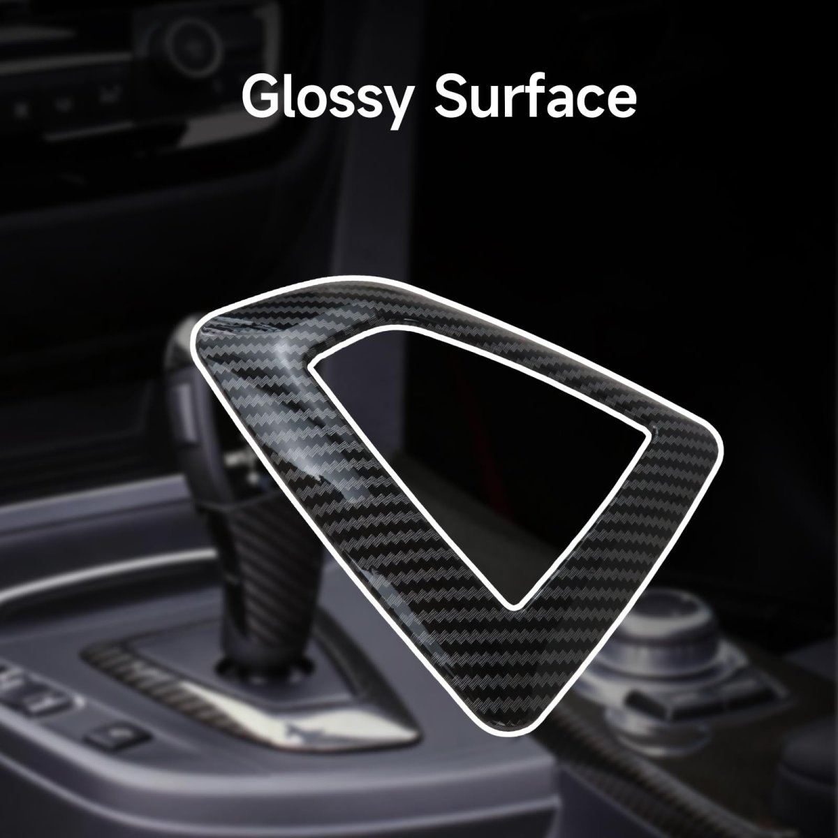 Carbon Fiber Gear Shift Cover Frame Trim Sticker For Bmw 1 Series F20 F21 2012 2013 2014 2015 2016 2017 2018 Abs Plastic