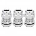 Cable Gland Waterproof M14 Stainless Steel Glands Joints Adjustable Connector For 4-8mm Dia Wire Range Pack Of 3 