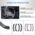 Steering Wheel Trim Cover Compatible With Chevrolet Corvette C8 2020-2023 Abs Circle Round Decorative Accessories 4pcs Carbon