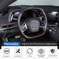 Steering Wheel Trim Cover Compatible With Chevrolet Corvette C8 2020-2023 Abs Circle Round Decorative Accessories 4pcs Carbon