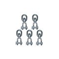 5 Pcs 1 4 Jaw Eye Swivel Marine Mooring Galvanized 850 Lbs 
