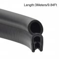 Uxcell Trim Seal With Top Bulb Epdm Rubber Channel Edge Protector Sheet Fits 1-3mm 3meters 9 84ft Length 1 02inch Height