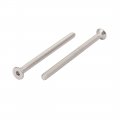 Uxcell M4x60mm 316 Stainless Steel Flat Head Hex Socket Cap Screws Silver Tone 6pcs