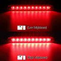 Partsam 2pcs 6-1 2 6 5 Trailer Stop Turn Parking Tail Clearance Light Bars Strips Red Led 10-2835 Smd Lens With Scews 3 Wire