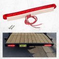 Partsam 2pcs 6-1 2 6 5 Trailer Stop Turn Parking Tail Clearance Light Bars Strips Red Led 10-2835 Smd Lens With Scews 3 Wire