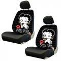 U A Inc 5pc Betty Boop Timeless Front Low Back Seat Covers Steering Wheel Cover Set