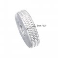 Uxcell Flat Knurled Nut M6 X 20mm 5mm Thumb Nuts Lock Adjusting Aluminum Alloy Silver 5pcs
