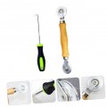 Jojofuny 2pcs Screen Replacement Tool Rollings Window Retainer Spline Door Hotfix Tool Metal Carbon Steel Sand