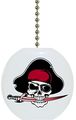 Jolly Roger Solid Ceramic Fan Pull 
