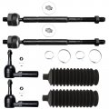 Ocpty New 6-piece Inner Tie Rod End Outer Steering Rack Boot Fit 2005-2015 For Toyota Tacoma 2wd Base X-runner