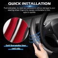 Cartist Carbon Fiber Steering Wheel Cover Custom Fit For Tesla Model 3 2017-2023 2024 And Y 2020-2023 Anti Skid Leather Car