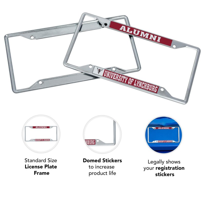 University Of Lynchburg Hornets Metal License Plate Frame For Car Officially Licensed Alumni Edition Standard Size 6 25 In X 12