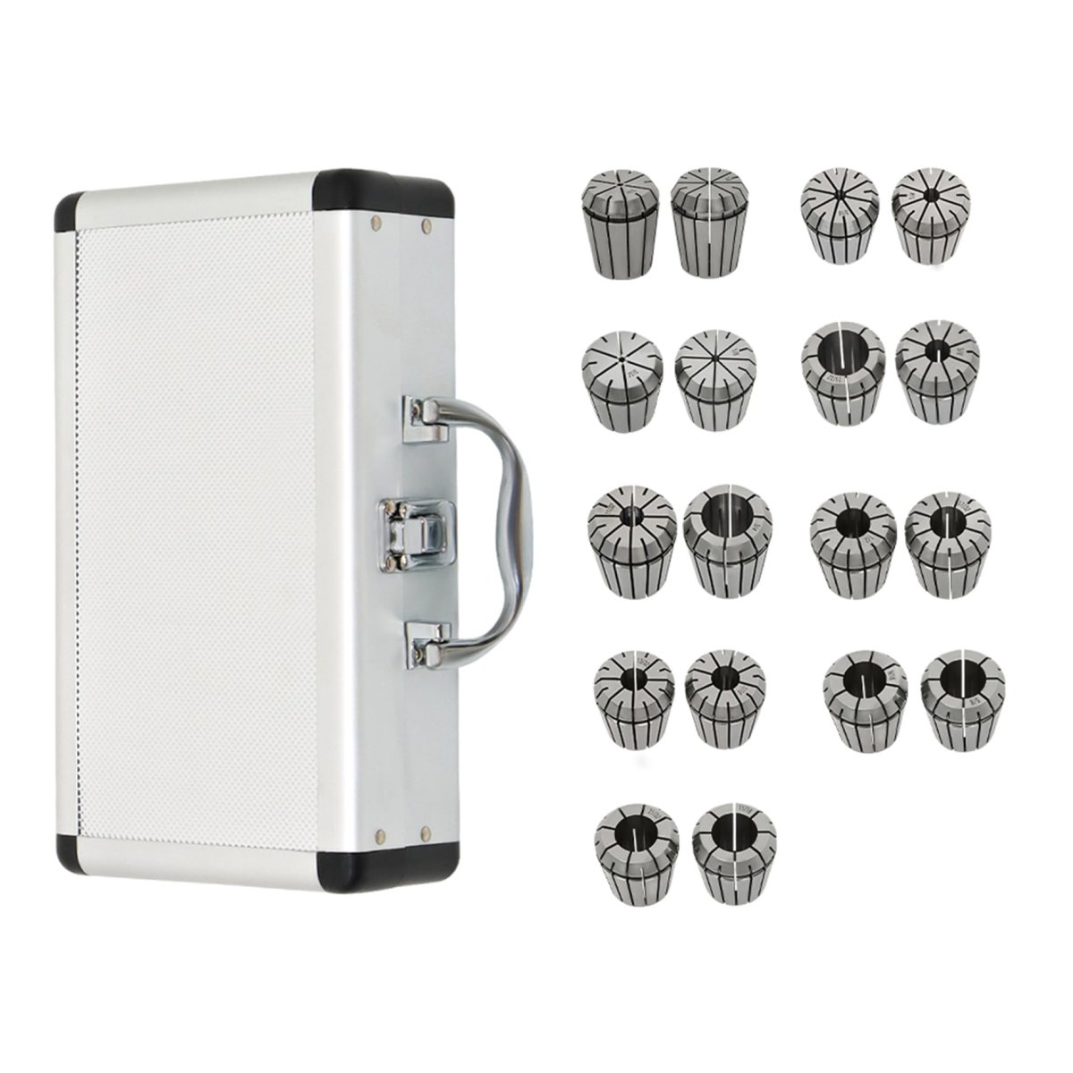 Er32 Collet Chuck Set 18 Pack 3 In To 25 32 For Cnc Workholding Engraving And Milling Lathe Tools With Storage Case
