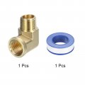 Uxcell Brass Pipe Fitting 1 2 Inch Npt Male X Female 90 Degree Barstock Street Elbow Forged Hose Adapter For Gas Air Oil