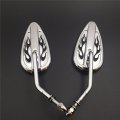 Smt-no Logo Chromed Aluminum Teardrop Mirrors Compatible With Touring Road Glide Efi Fltri B01bczg0nc