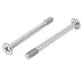 Uxcell M4 X 40mm Flat Head Phillips Computer Pc Case Fan Screw Silver Tone 50pcs