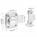 Uxcell Rotate Bolt Latch Zinc Alloy Security Door Lock Gate Latches Nail-free For Cabinet Furniture Bathroom Window 2 6x2
