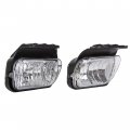 Ecotric Bumper Fog Lights Lamps Compatible With 2003-2007 Chevy Silverado 2002-2006 Avalanche Bulbs Driver Side Passenger