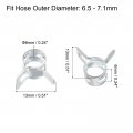 Uxcell 50pcs 6mm Spring Band Type Action Fuel Silicone Vacuum Hose Pipe Clamp Low Pressure Air Clip Zinc Plated