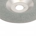 Uxcell Glass Ceramic 4 Inch Dia Cup Shaped Polishing Grinding Wheel Disc Silver Tone