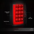 Auto Dynasty 2pcs Red 3d Led Bar Rear Tail Lights Brake Lamps Compatible With Dodge Ram 1500 2500 3500 09-17 Driver And