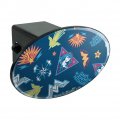 Wonder Woman Movie Sticker Pattern Oval Tow Trailer Hitch Cover Plug Insert