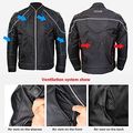 Ilm Motorcycle Jackets Carbon Fiber Armor Shoulder Moto Jacket For Men And Women Xl Black