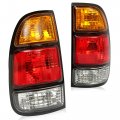 Ecotric Halogen Tail Light Compatible With 2000-2006 Toyota Tundra Regular Access Cab Signal Brake Lamp Taillight Pair W Bulbs