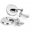 Httmt- Kawasak Suzuk Ducat Chrome Motorcycle 1 Inch Bar End Mirrors