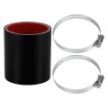 1 Set 60mm 2 36 Id 76mm 99 Length 0 Degree Black Red Car Silicone Hose With Clamps Coolant Universal 