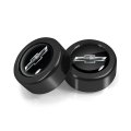 Chevrolet Logo Black Two Abs Plastic License Plate Frame Screw Cover Set Official Licensed 