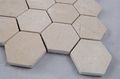 Crema Marfil 2 Polished Hexagon Marble Mosaic Tiles 