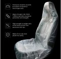 Estink 100pcs Disposable Plastic Car Seat Cover For Mechanics Valets To Keep The Clean