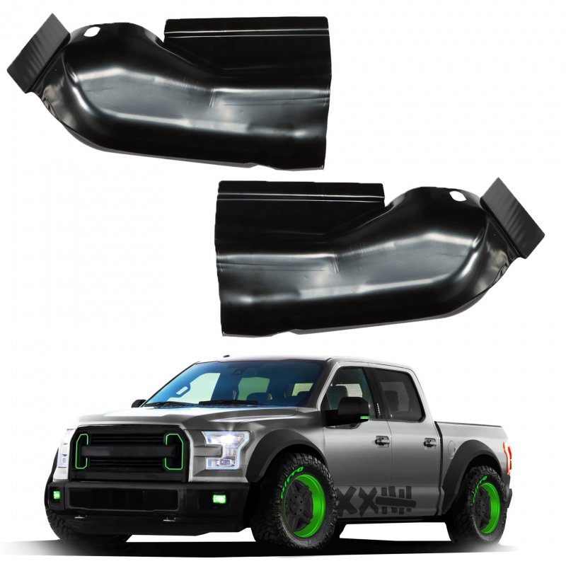 2pcs Cab Corners Crew Steel Replacement For 2009-2014 F-150 4 Door Pickup Truck