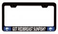Got Redbreast Sunfish Fishing Black Metal License Plate Frame Tag Holder O61 