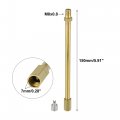 X Autohaux 4pcs 150mm 5 91 Long Brass Auto Tire Valve Extension Adaptor Air Tyre Stem Extender Inflation Stright Bore For Car