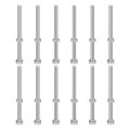 M8 X 120mm Hex Head Screws Bolts Nuts Flat Lock Washers Kits 304 Stainless Steel Fully Thread Hexagon 12 Sets 