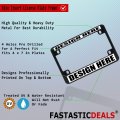Fastasticdeals Metal Insert Bike License Plate Frame Yellow Eyes Of Horned Owl Close Up Weatherproof Motorcycle Accessories