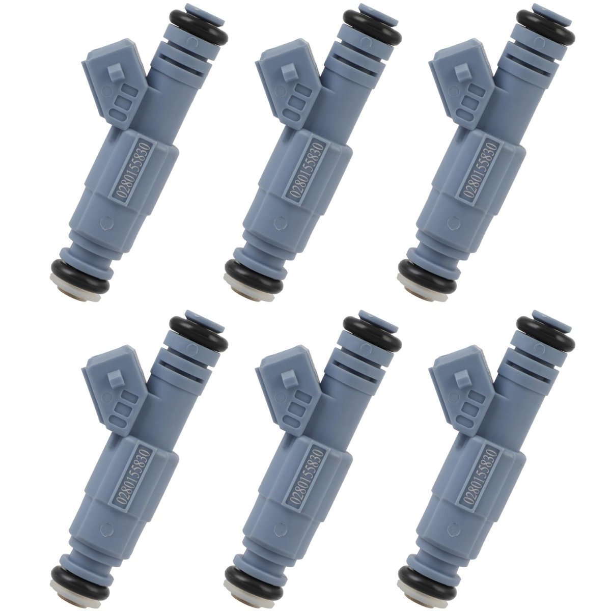 6pcs Automotive Engine Fuel Injectors Compatible For 1999-2004 Volvo C70 2001-2004 S60 2004-2006 S80 V70 0280155830 Fj919