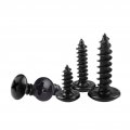 Oranxin M5 X 12mm 50 Pcs Carbon Steel Round Head Self Tapping Wood Screw Cross Mushroom Drilling