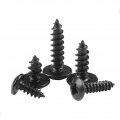 Oranxin M5 X 12mm 50 Pcs Carbon Steel Round Head Self Tapping Wood Screw Cross Mushroom Drilling
